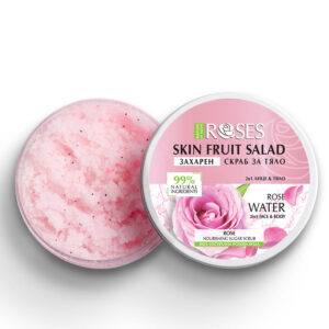 ROSES 2u1 ŠEĆERNI PILING PRIRODNA RUŽINA VODICA 200 ml.