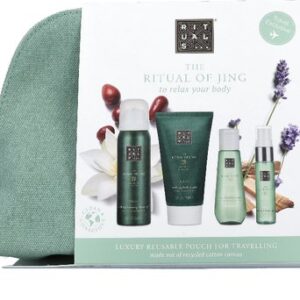 RITUALS JING travel SET (krema za telo 70ml + suvo ulje 50ml + mist 20ml + penušavi gel 50ml)