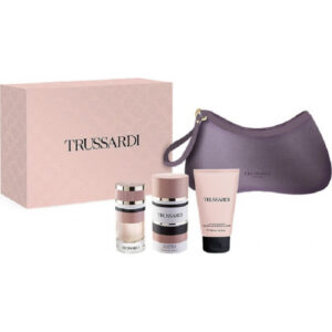 TRUSSARDI FEMININE SET EDP 90ML+BODY LOSION 100ML+NESESER